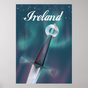ireland celtic sword poster