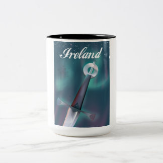 ireland celtic sword Two-Tone coffee mug