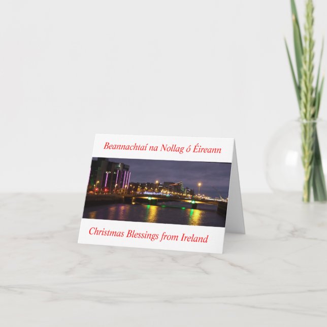 Ireland Christmas Blessings, Irish greeting card (Front)