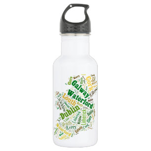 Ireland Cities Word Art 532 Ml Water Bottle