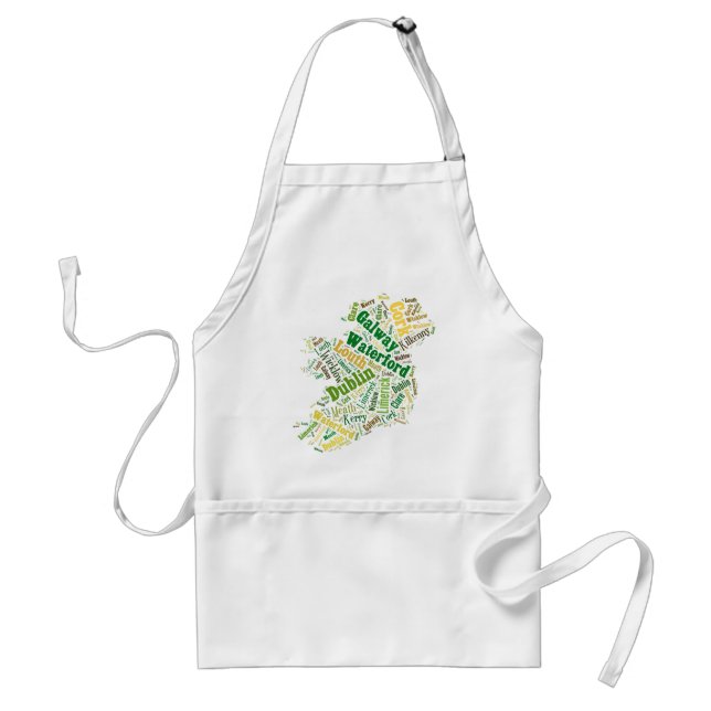 Ireland Cities Word Art Standard Apron (Front)