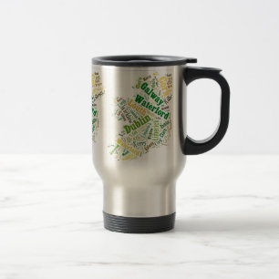 Ireland Cities Word Art Travel Mug
