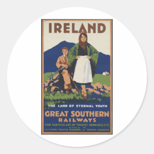 Ireland Classic Round Sticker