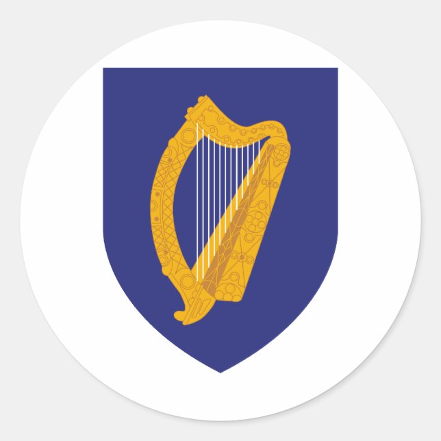 Ireland Coat of Arms Classic Round Sticker (Front)