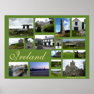 Ireland Collage (Landscape) Poster