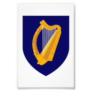 Ireland country coat arms symbol emblem lyre lira photo print