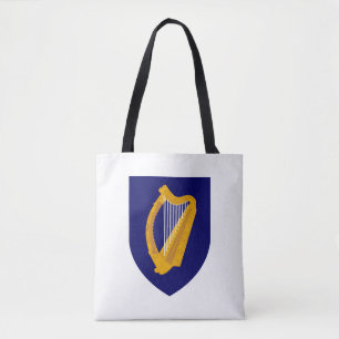 Ireland country coat arms symbol emblem lyre lira tote bag