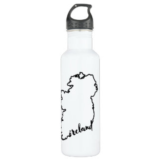 Ireland Country Outline with Ireland Script Modern 710 Ml Water Bottle