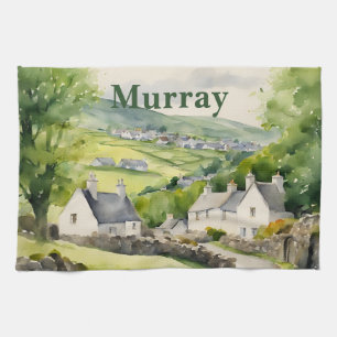 Ireland Country Village Irish Surname Name Custom  Tea Towel
