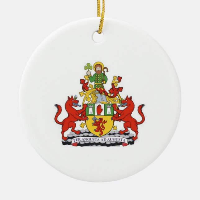 Ireland County Antrim Ceramic Christmas Ornament (Front)