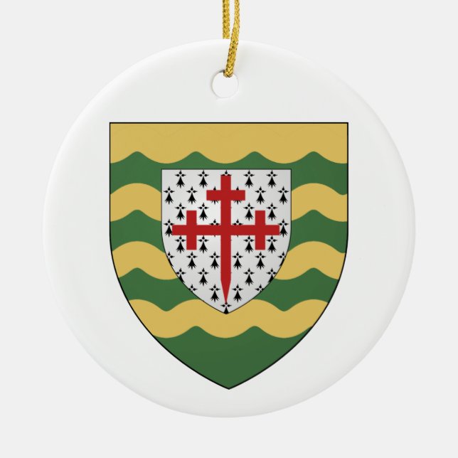 Ireland County Donegal Ceramic Christmas Ornament (Front)