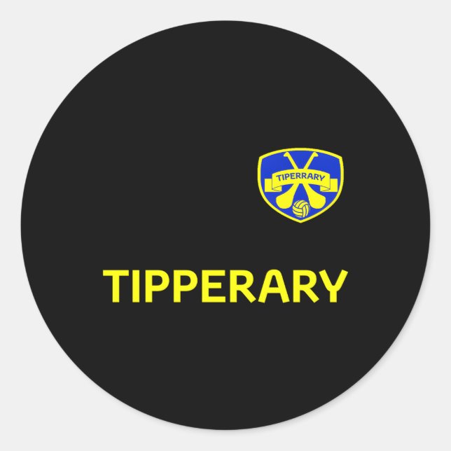 Ireland County Tipperary Football And Hurling Classic Round Sticker (Front)