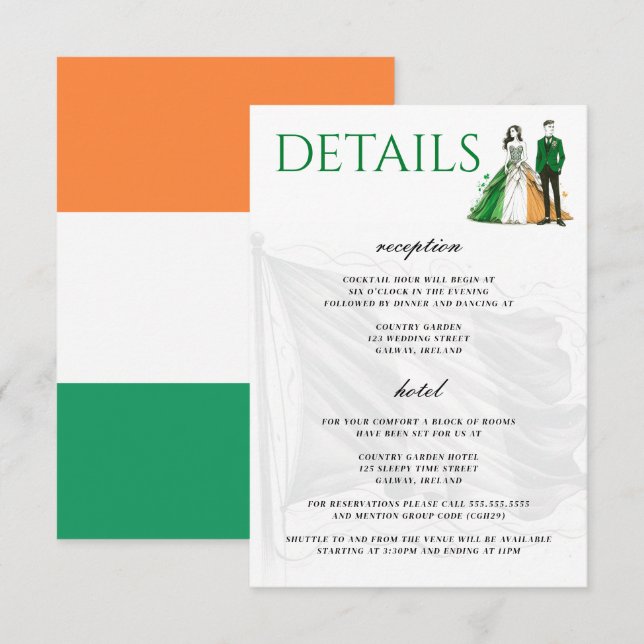 Ireland Couple Enclosure Card (Front/Back)