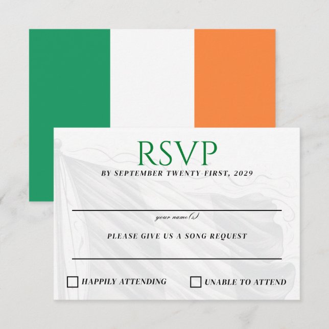 Ireland Couple RSVP Card (Front/Back)