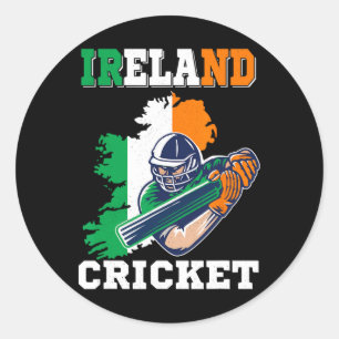 Ireland Cricket Player Flag Jersey Irish Sports  Classic Round Sticker