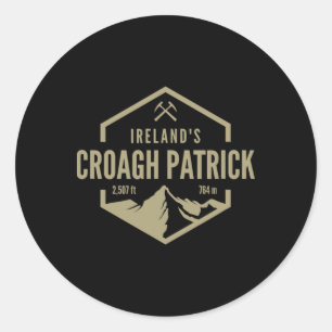 Ireland Croagh Patrick Classic Round Sticker