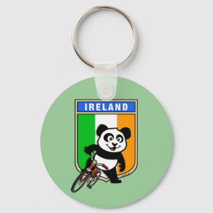Ireland Cycling Panda Key Ring