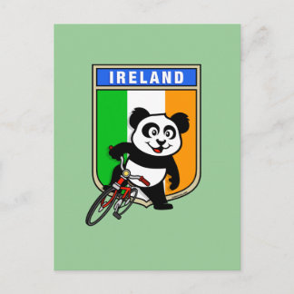 Ireland Cycling Panda Postcard