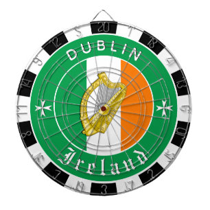 Ireland Dartboard, Harp, Irish Flag darts / game Dartboard