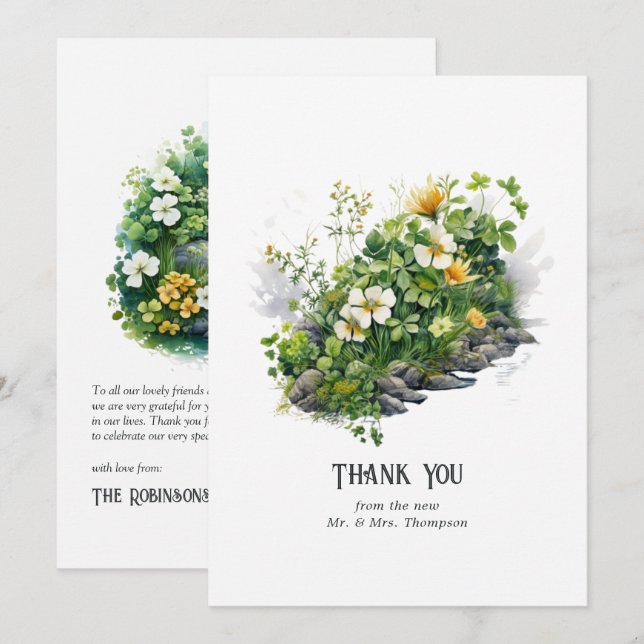 Ireland Destination Wedding Thank You Card (Front/Back)