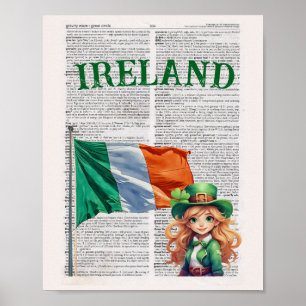IRELAND -- Dictionary Page Art Poster