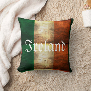 Ireland Distressed Flag Throw Pillow
