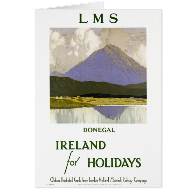 Ireland Donegal Restored Vintage Travel Poster (Front)