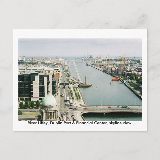 Ireland, Dublin Port & Financial Centre skyline Postcard (Front)