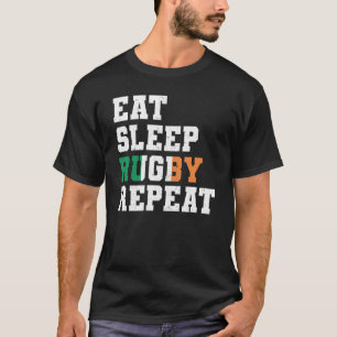 Ireland Eat Sleep Rugby Repeat Irish Pride T-Shirt