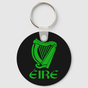 Ireland Eire Eireann Irish Pride Gaelic Harp St Pa Key Ring