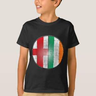 Ireland England Tee - Half Irish English Expat Puz