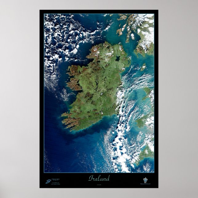 Ireland, Europe satellite poster (Front)
