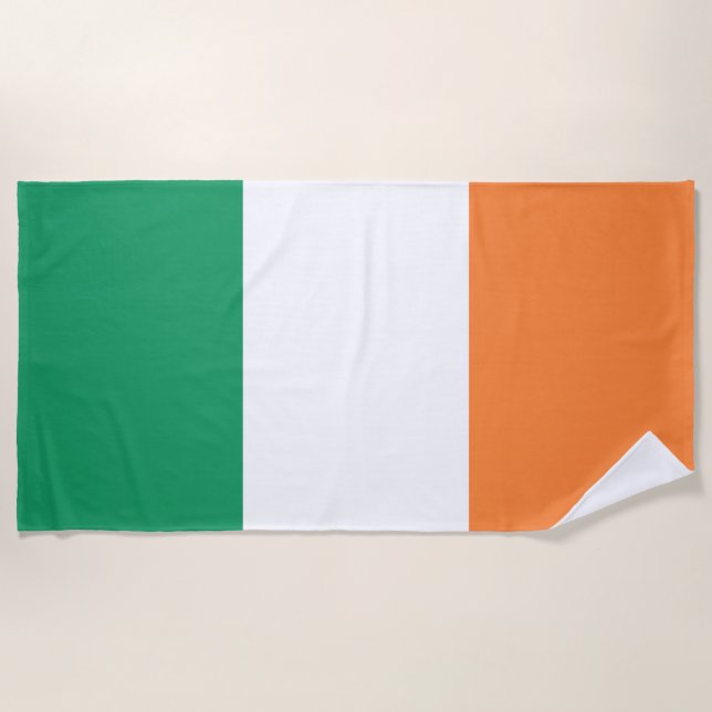 Ireland Flag Beach Towel (Front)