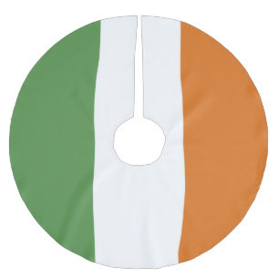 Ireland flag brushed polyester tree skirt