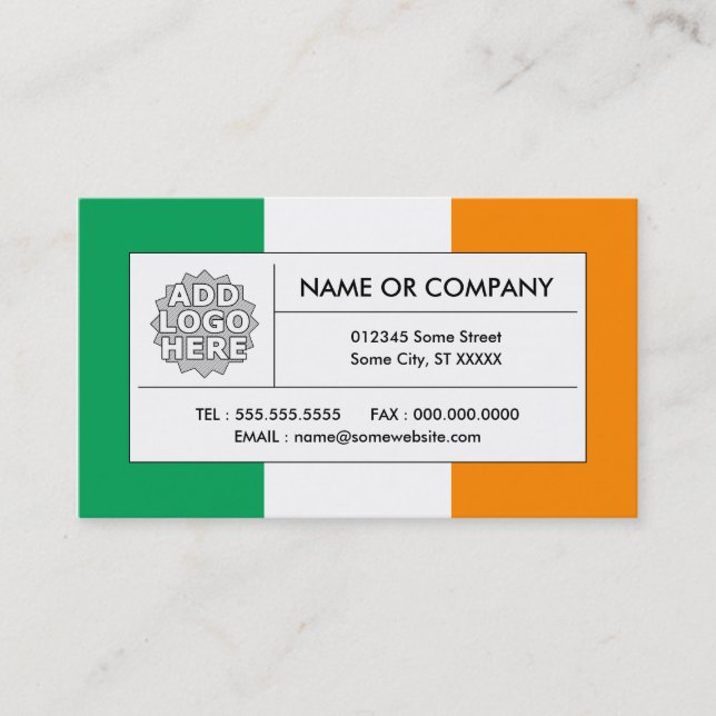 ireland flag business card (Front)