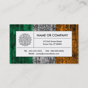 ireland flag business card