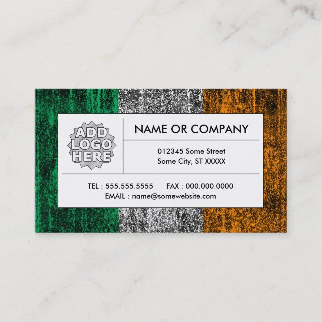 ireland flag business card (Front)