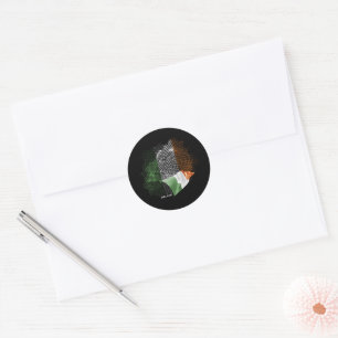 Ireland flag classic round sticker