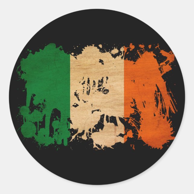 Ireland Flag Classic Round Sticker (Front)