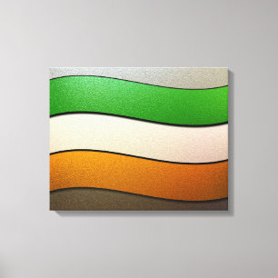Ireland Flag Colors-Chrome by Shirley Taylor Canvas Print