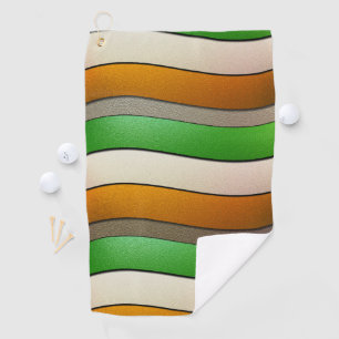Ireland Flag Colours-Chrome by Shirley Taylor Golf Towel