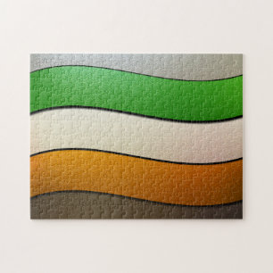Ireland Flag Colours-Chrome by Shirley Taylor Jigsaw Puzzle