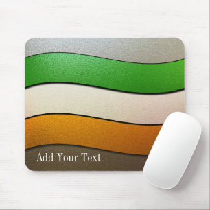 Ireland Flag Colours-Chrome by Shirley Taylor Mouse Mat