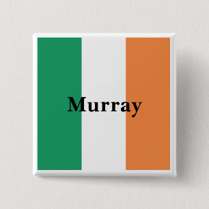 Ireland Flag Colours Irish Surname Name Custom 15 Cm Square Badge