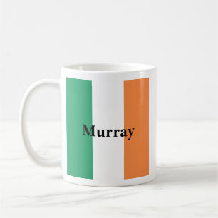Ireland Flag Colours Irish Surname Name Custom  Coffee Mug