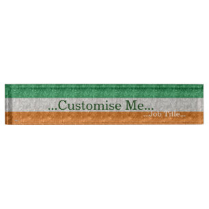 Ireland Flag - Crinkled Nameplate