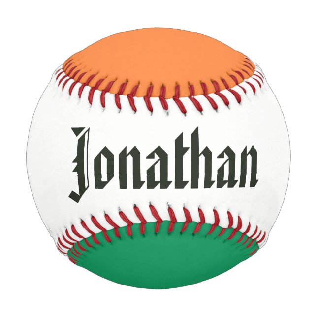 Ireland Flag Custom Name bbt Baseball (Back)