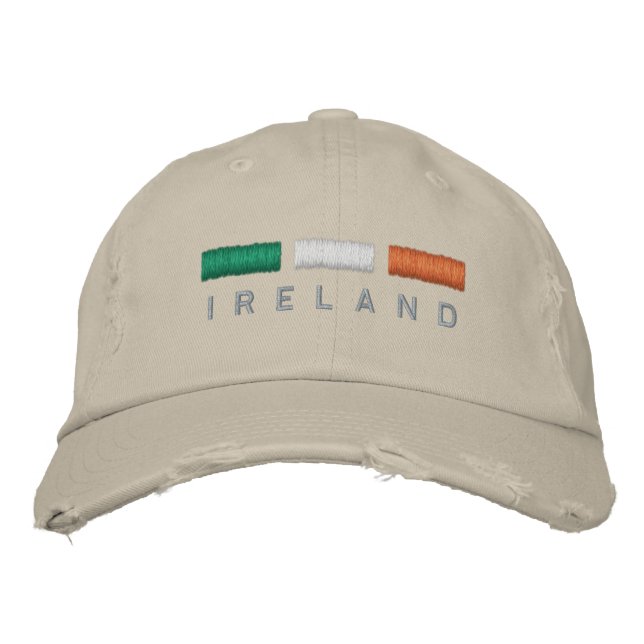 Ireland Flag Embroidery Embroidered Hat (Front)