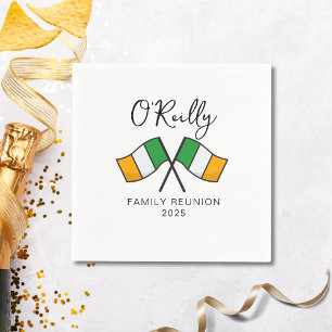 Ireland Flag Family Reunion  Napkin