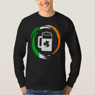 Ireland Flag Funny St Patrick's Day Beer Drinking T-Shirt